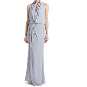 NWT “Parker Black” Grey Lagos Slit Maxi Dress Gown